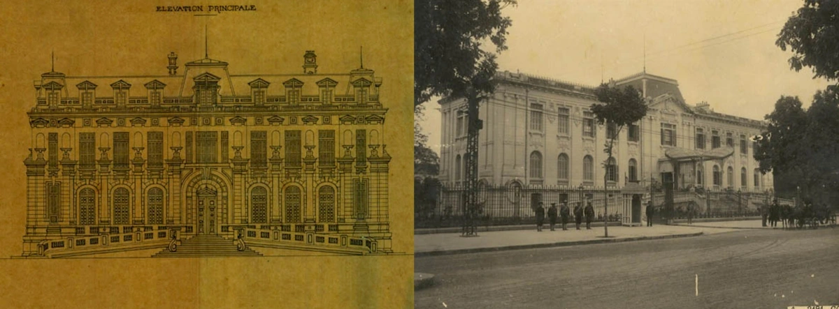 Năm 1918, thực dân Pháp xây dựng Phủ Thống sứ Bắc Kỳ, biến nơi đây thành trung tâm điều hành bộ máy cai trị ở miền Bắc. (Ảnh: Nhà khách Chính phủ)