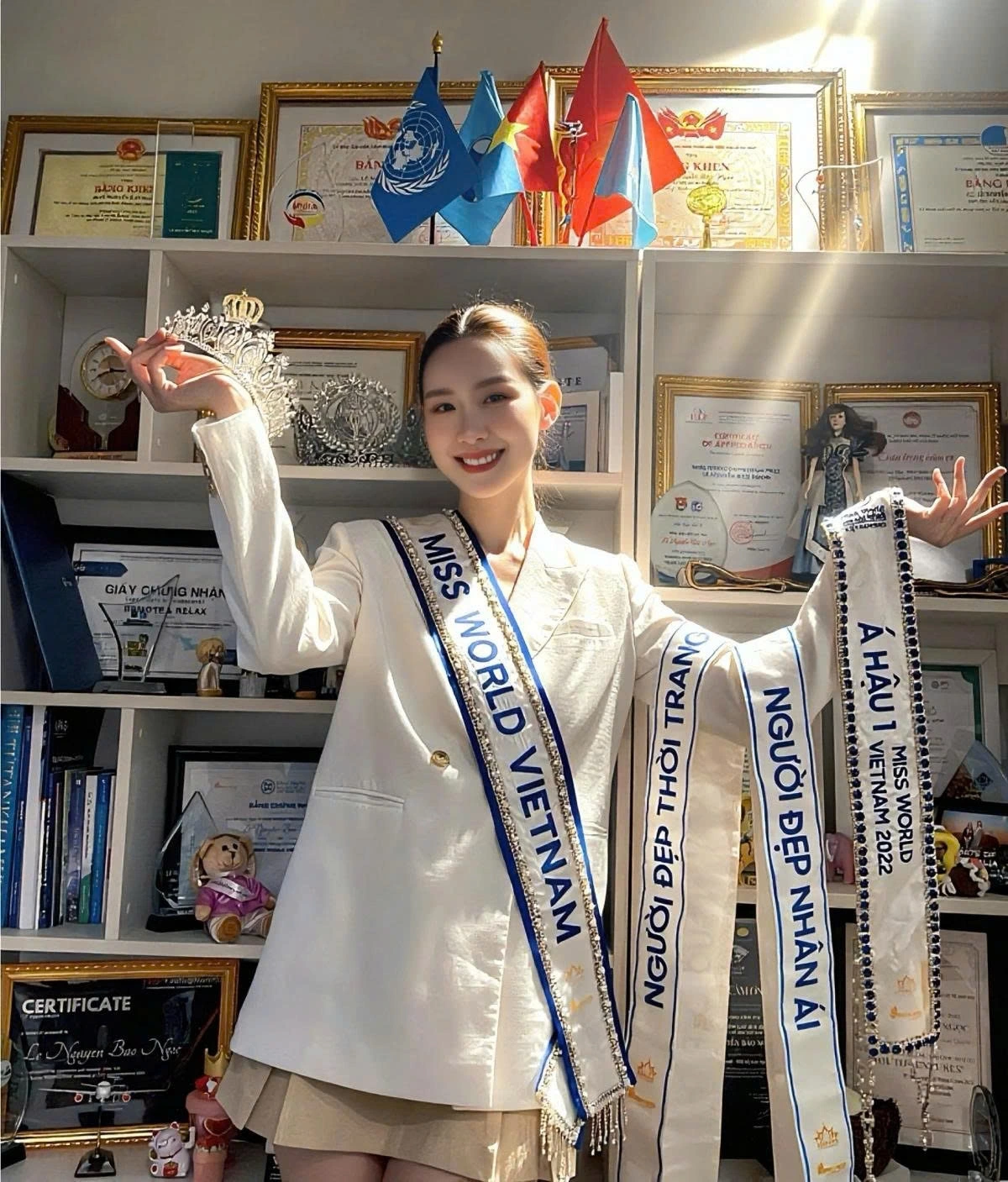 Bao Ngoc, 24, stands at 1.86 metres tall and has body measurements of 87-63-98 cm. She was the first runner-up title at Miss World Vietnam 2022 and was later crowned Miss Intercontinental in Egypt later in the same year.