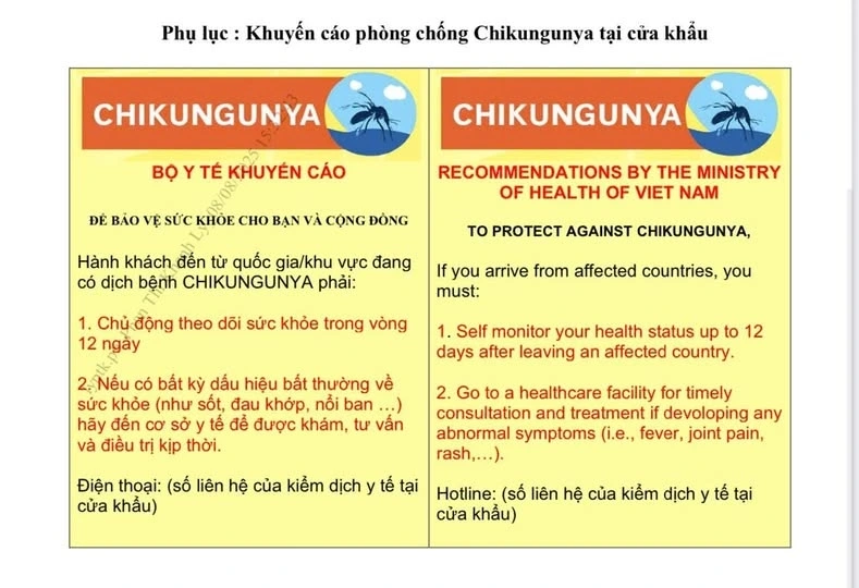 Bộ Y tế phát cảnh báo khuyến cáo người dân trước bệnh chikungunya đang lây lan toàn cầu