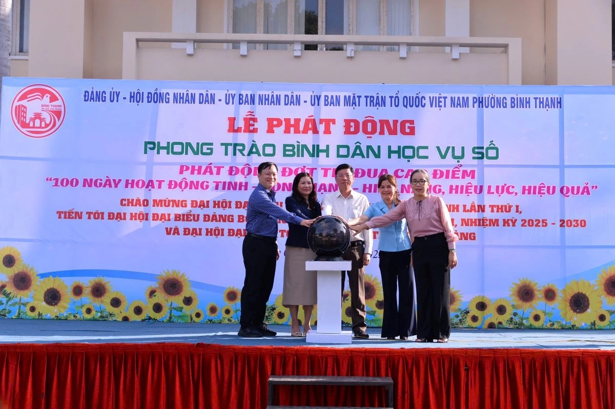 Phường Bình Thạnh, TP.HCM phát động đợt thi đua cao điểm “100 ngày hoạt động tinh - gọn - mạnh - hiệu năng, hiệu lực, hiệu quả”