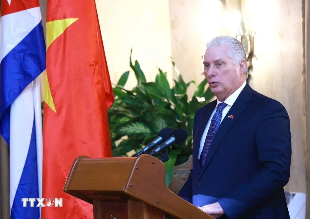 Bí thư Thứ nhất, Chủ tịch nước Cuba Miguel Díaz-Canel Bermúdez. (Ảnh: TTXVN)