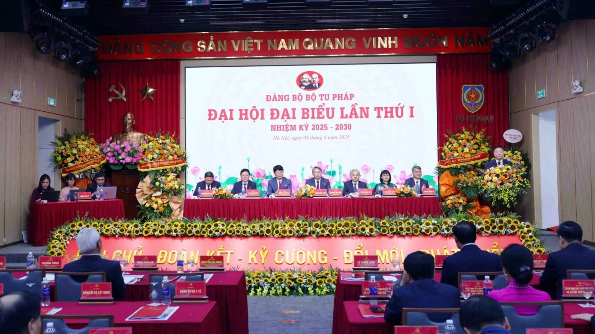 Đại hội đại biểu Đảng bộ Bộ Tư pháp lần thứ I, nhiệm kỳ 2025 – 2030