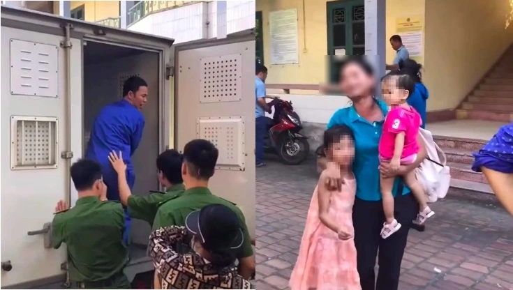Bị cáo Thái Khắc Thành (trái) và gia đình