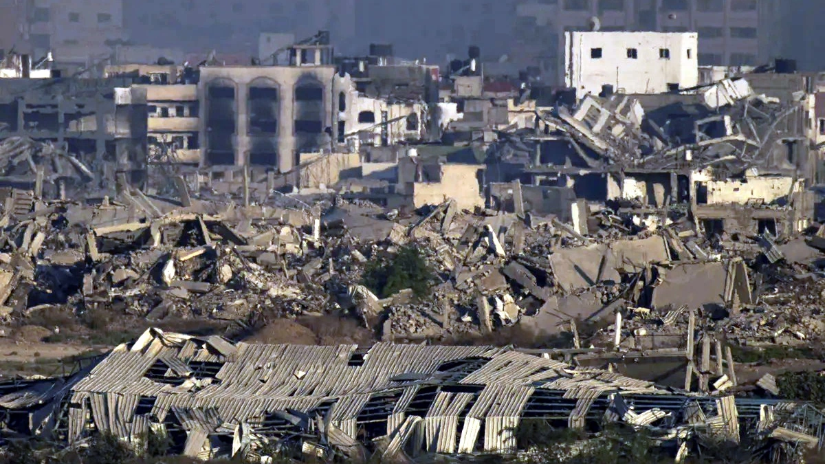 Một khu vực của dải Gaza nhìn từ phía Nam Israel - Ảnh: AP