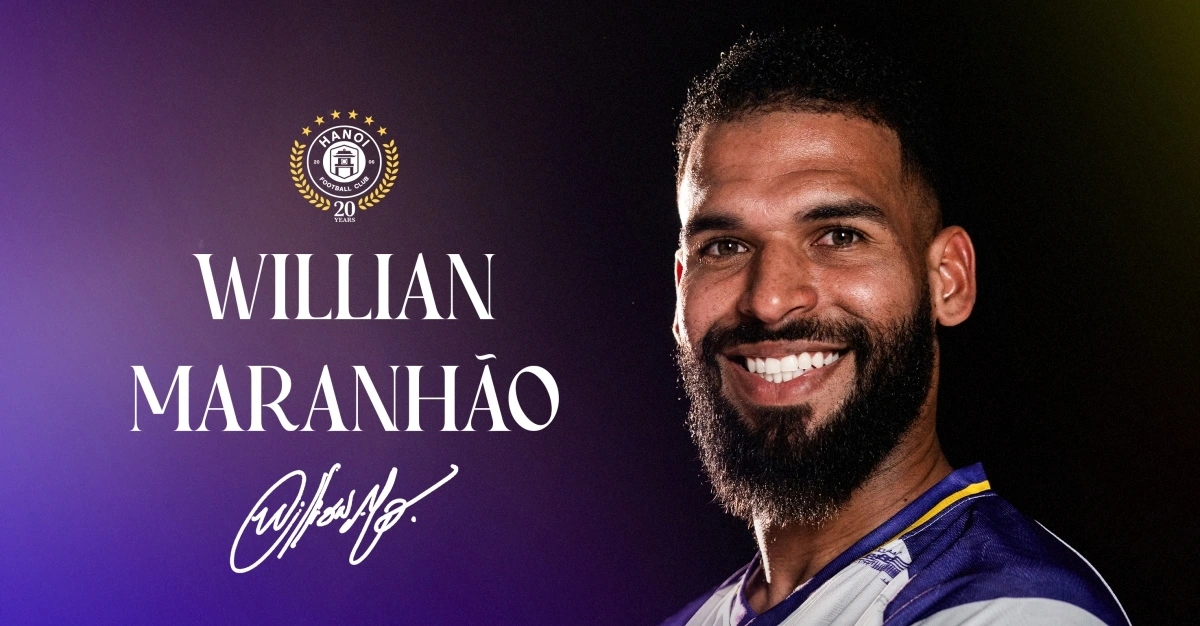 Hà Nội FC đăng ký ngoại binh Ferreira Moraes Willian Marlon đá V-League 2025/2026.