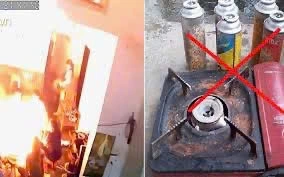 Bình gas mini cũ hỏng tiềm ẩn nhiều nguy cơ