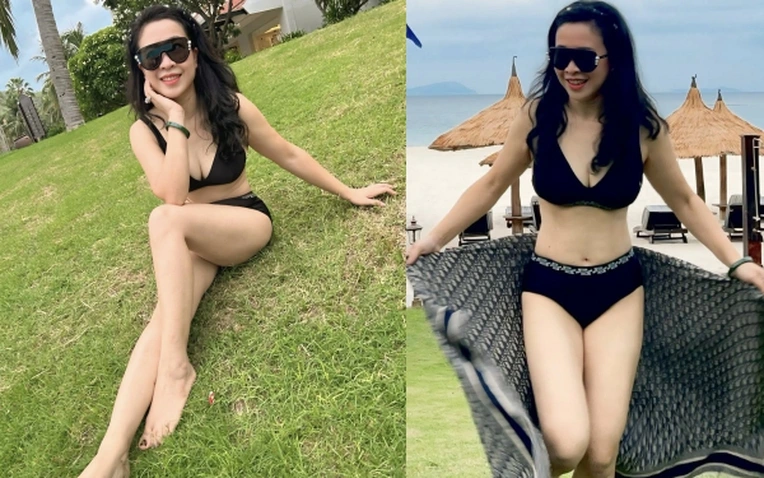 Sao Việt 11/8: Vợ ca sĩ Trọng Tấn là Đặng Thị Thanh Hoa – mới đây gây "bão" mạng xã hội khi chia sẻ loạt ảnh diện bikini rực rỡ giữa khung cảnh biển xanh, cát trắng. Dù đã ở tuổi U50 và trải qua hai lần sinh nở, chị vẫn sở hữu làn da trắng mịn, gương mặt rạng rỡ và vóc dáng cân đối với số đo 88-68-88.