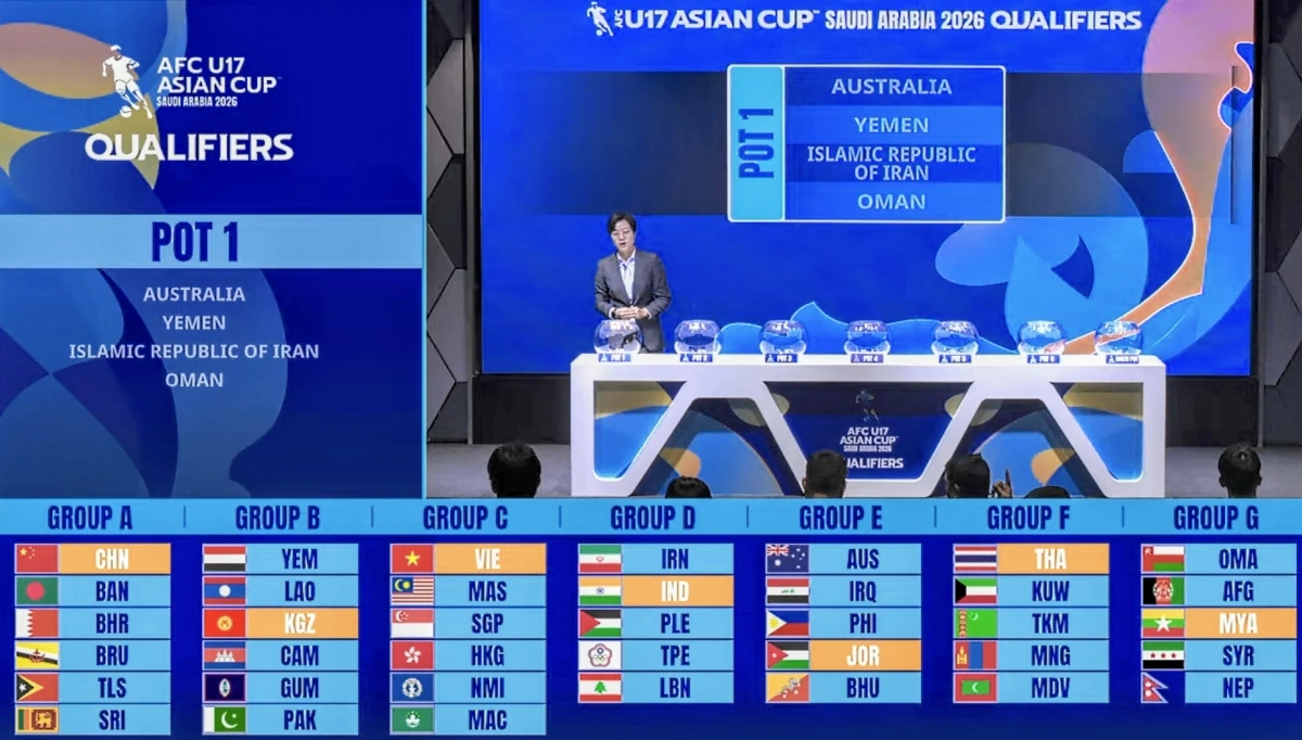 U17 Việt Nam được đá vòng loại U17 châu Á 2026 trên sân nhà.