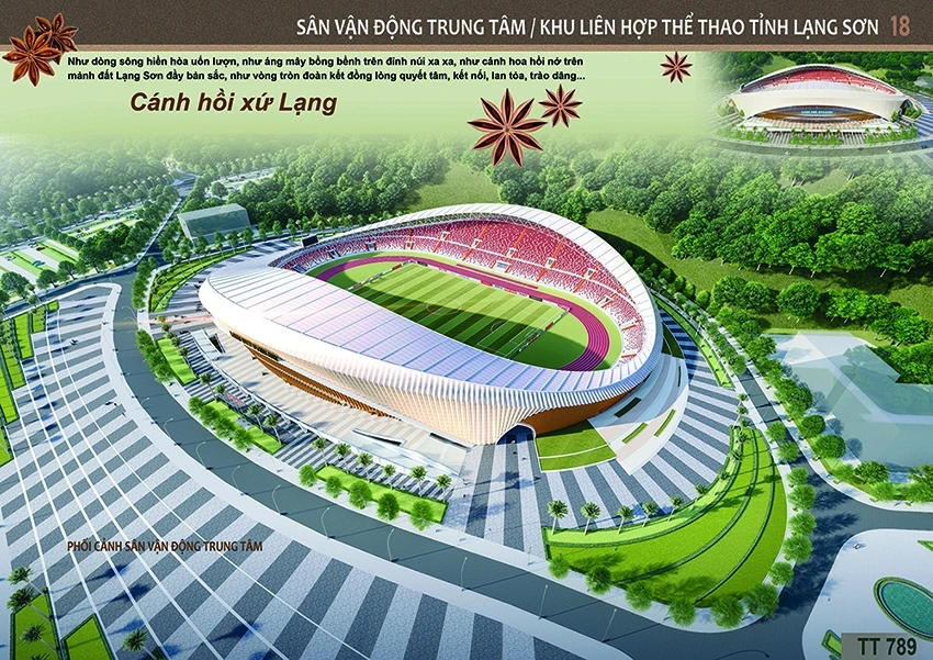 Dự án Khu liên hợp thể thao tỉnh Lạng Sơn được triển khai trong 2 giai đoạn, giai đoạn I được triển khai trên diện tích gần 29 ha tại phường Đông Kinh, với tổng mức đầu tư hơn 500 tỷ đồng
