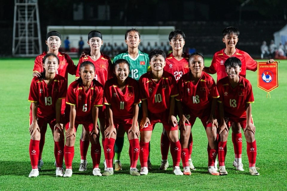 U16 nữ Việt Nam chỉ cần hòa U16 nữ Myanmar là giành vé vào bán kết U16 nữ Đông Nam Á 2025. (Ảnh: FFC).