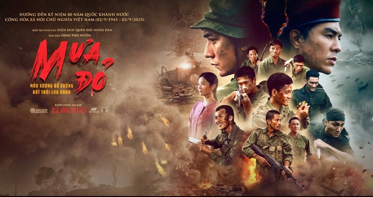 "Mưa đỏ" gieo cảm xúc chạm muôn triệu trái tim. Ảnh: NVCC