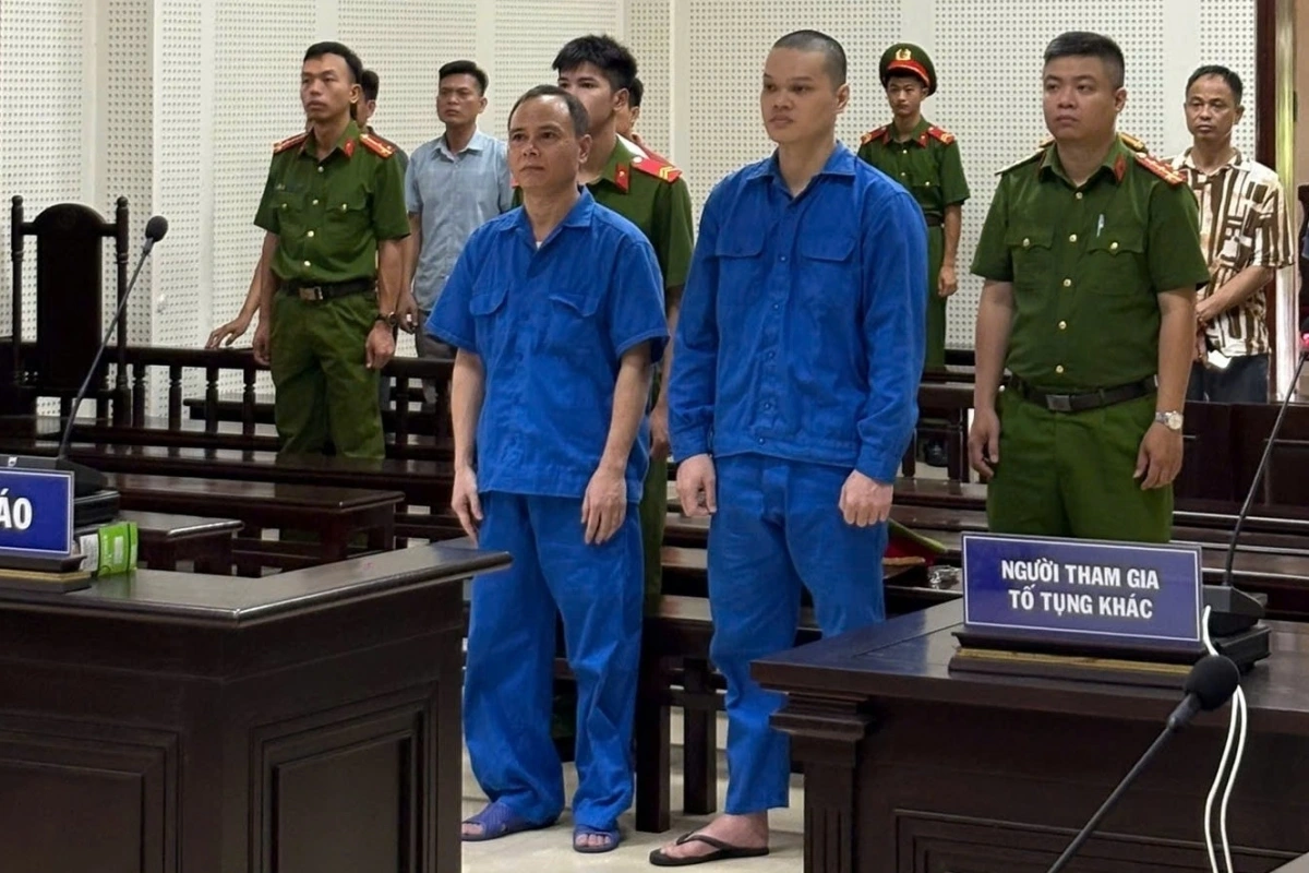 Các bị cáo tại phiên toà. (Ảnh: CA Quảng Ninh)