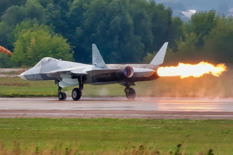 Máy bay chiến đấu tàng hình Su-57 của Nga. Ảnh: Creative Commons.