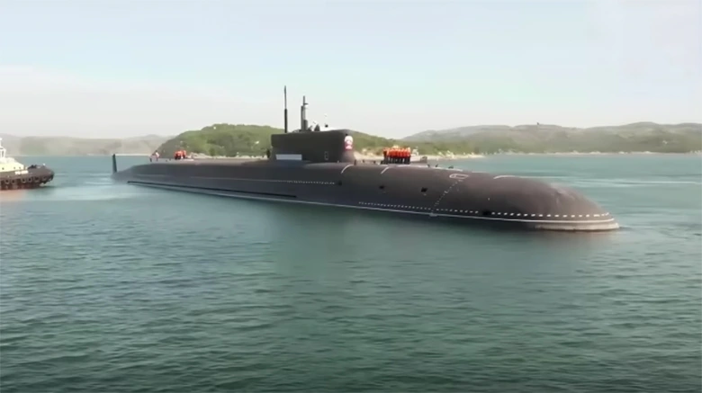 Tàu ngầm K-555 Knyaz Pozharsky. Ảnh: Hạm đội Phương Bắc của Nga
