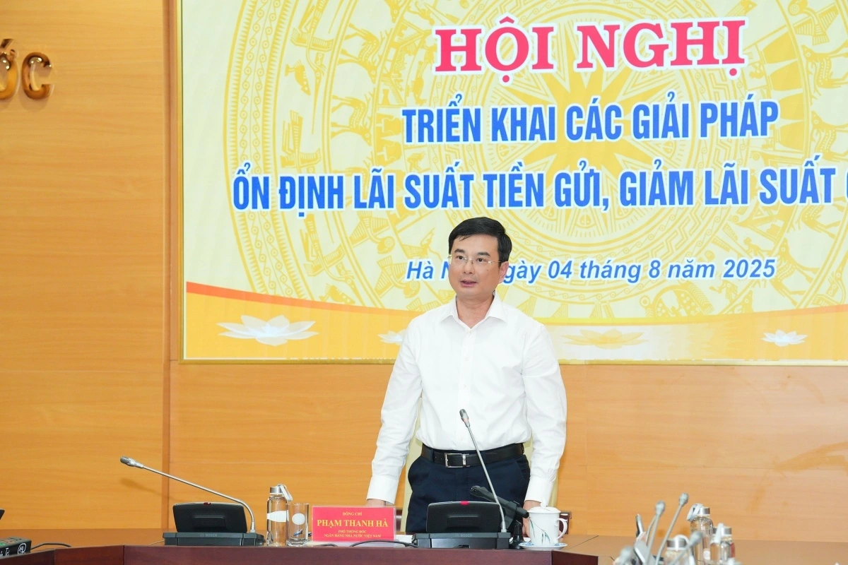 Phó Thống đốc NHNN Phạm Thanh Hà chủ trì Hội nghị.
