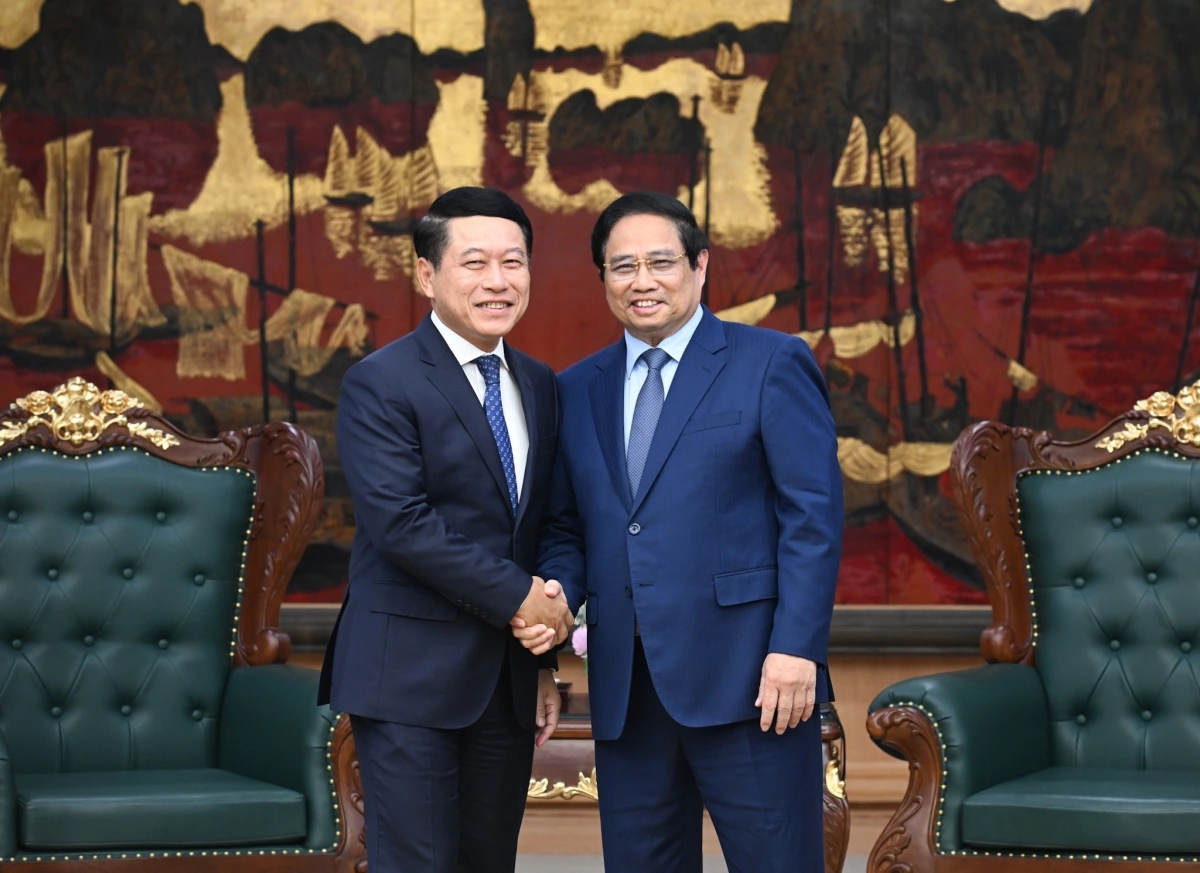 Thủ tướng Phạm Minh Chính hoan nghênh Phó Thủ tướng Saleumxay Kommasith cùng Đoàn sang thăm Việt Nam