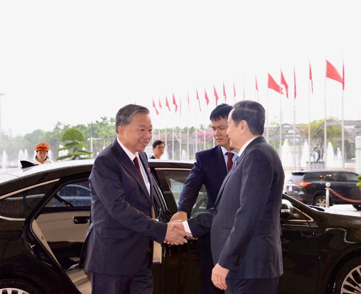 Tổng bí thư Tô Lâm và Chủ tịch Quốc hội Trần Thanh Mẫn.