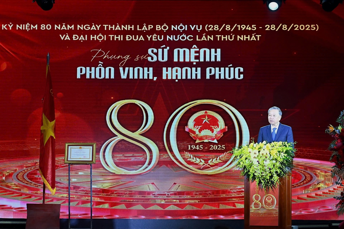 Tổng Bí thư Tô Lâm phát biểu tại Lễ kỷ niệm