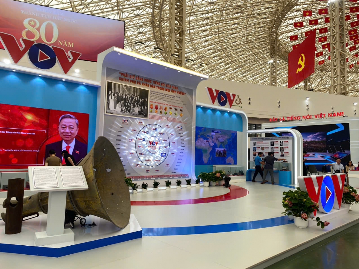 Không gian trưng bày của Đài Tiếng nói Việt Nam.