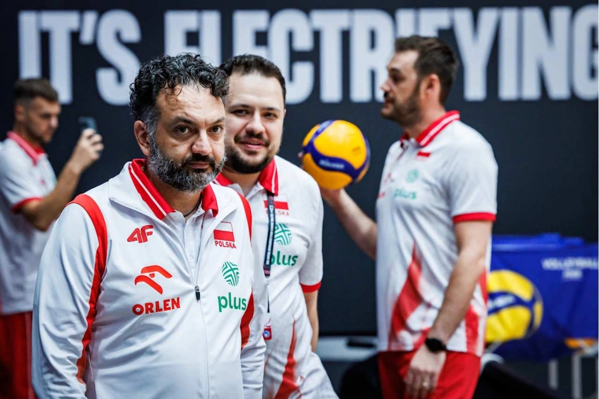 Ban huấn luyện đội Ba Lan. (Ảnh: FIVB).