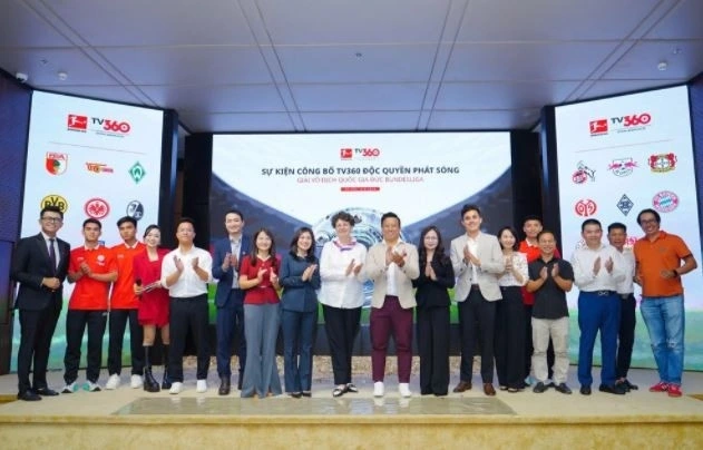At the event announcing TV360's right to exclusively broadcast Germany’s Bundesliga in Vietnam for three consecutive seasons from 2025 to 2028.