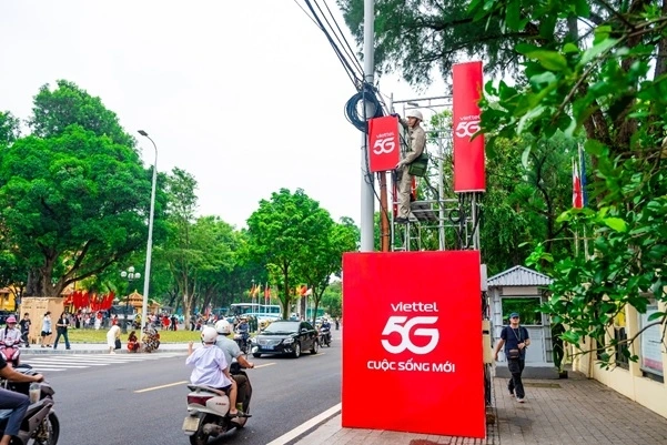 Viettel tăng cường trạm 5G phục vụ Đại lễ 2/9. (Ảnh: Lê Minh Sơn)