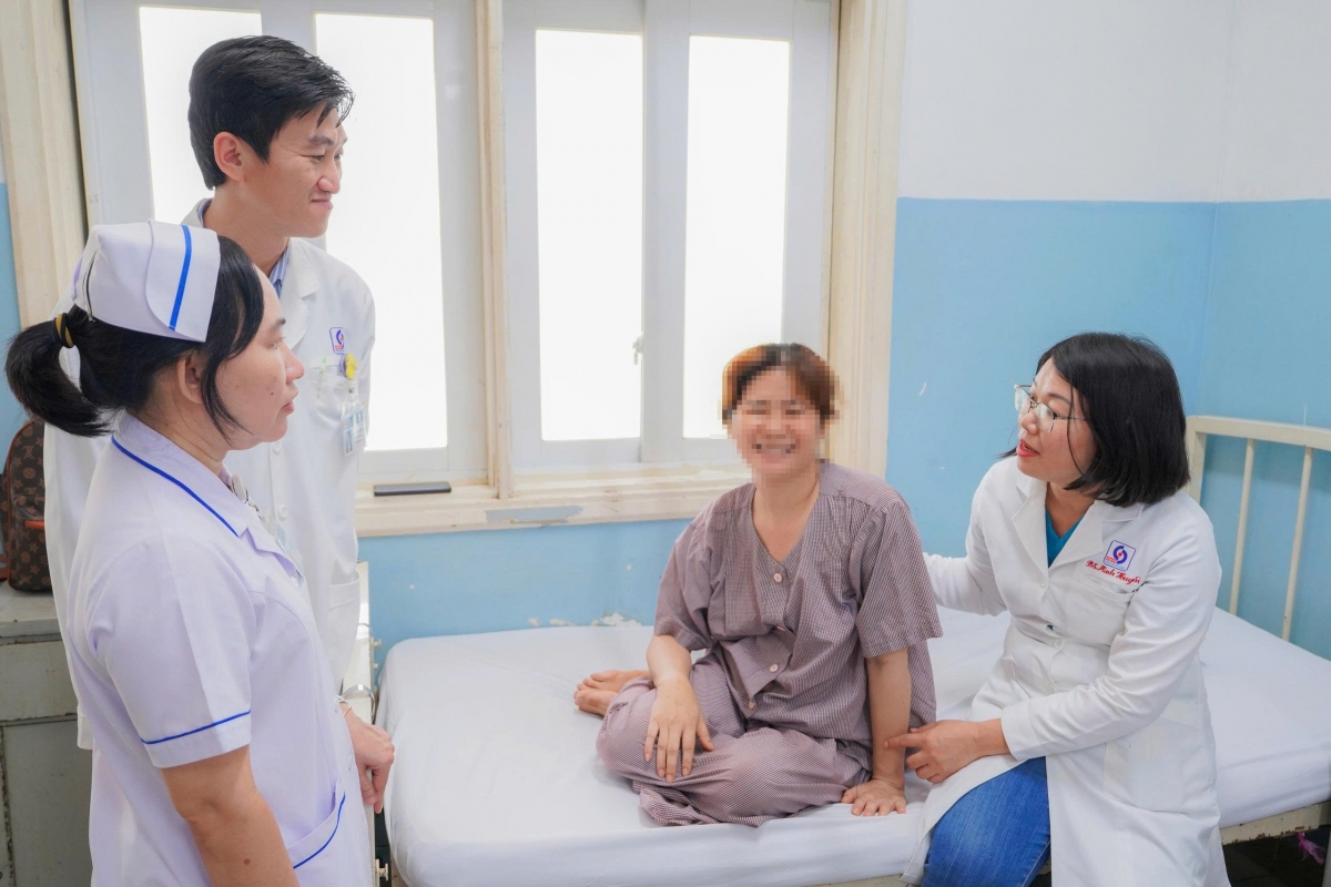 Bệnh nhân hiện đã ổn định, chuẩn bị xuất viện (Ảnh BV cung cấp)