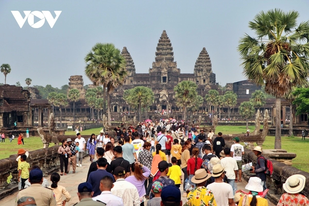 Khu đền Angkor Wat tại Campuchia.