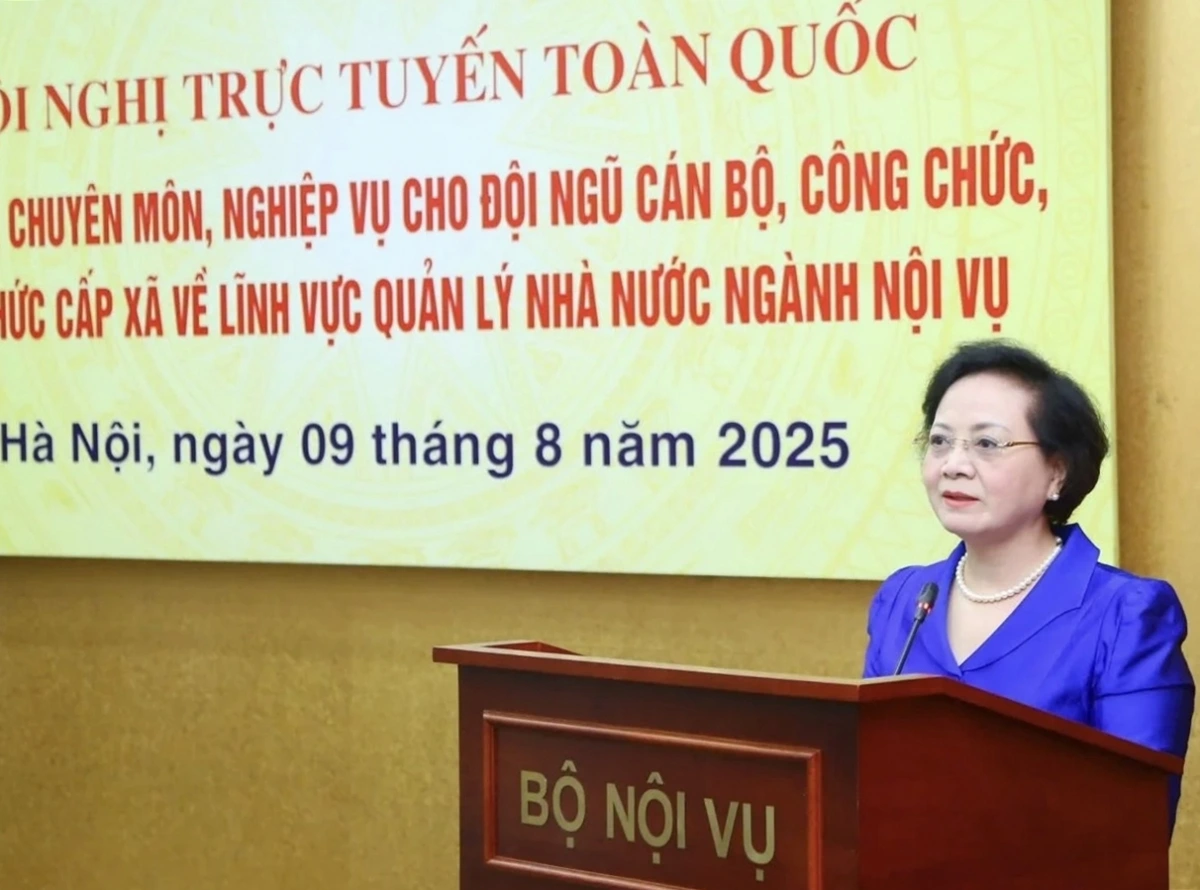 Bộ trưởng Phạm Thị Thanh Trà phát biểu tại hội nghị. Ảnh: PV