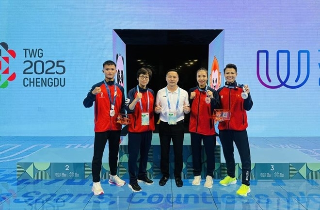 Wushu martial artists win first medals for Vietnam at World Games 2025. (Photo: Hoai Viet/Laodong.vn)