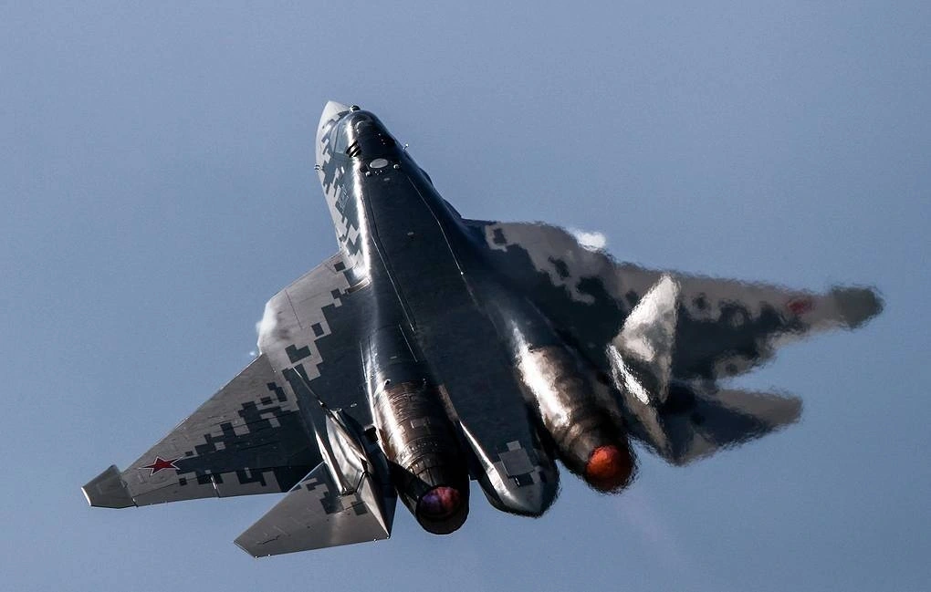Máy bay chiến đấu thế hệ thứ năm Su-57 của Nga. Ảnh: TASS