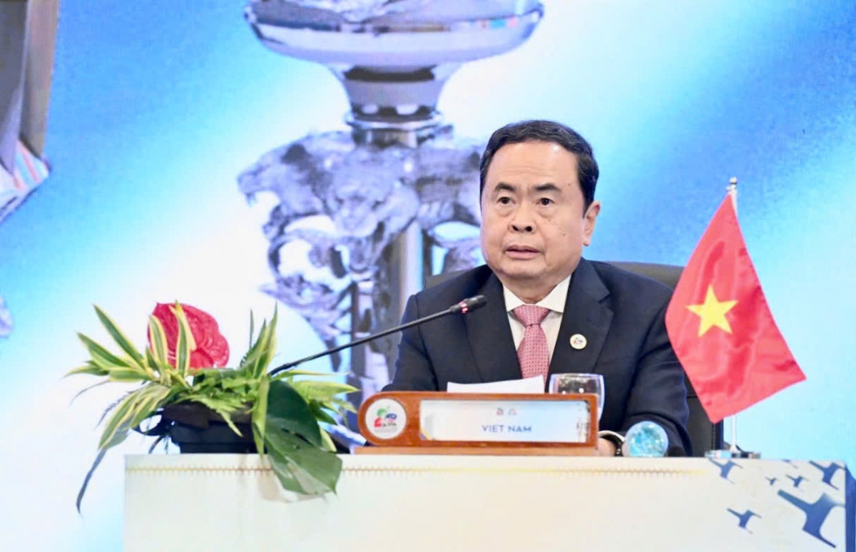 Chủ tịch Quốc hội Trần Thanh Mẫn phát biểu tại Phiên toàn thể lần thứ nhất Đại hội đồng AIPA-46