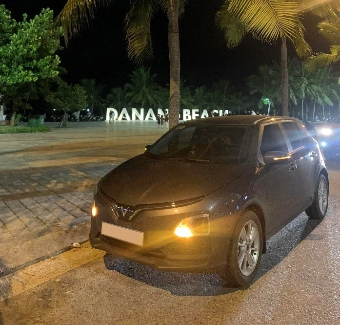 Chiếc VF 5 của anh Mai Thế Nghĩa trên chuyến đi 4.300 km