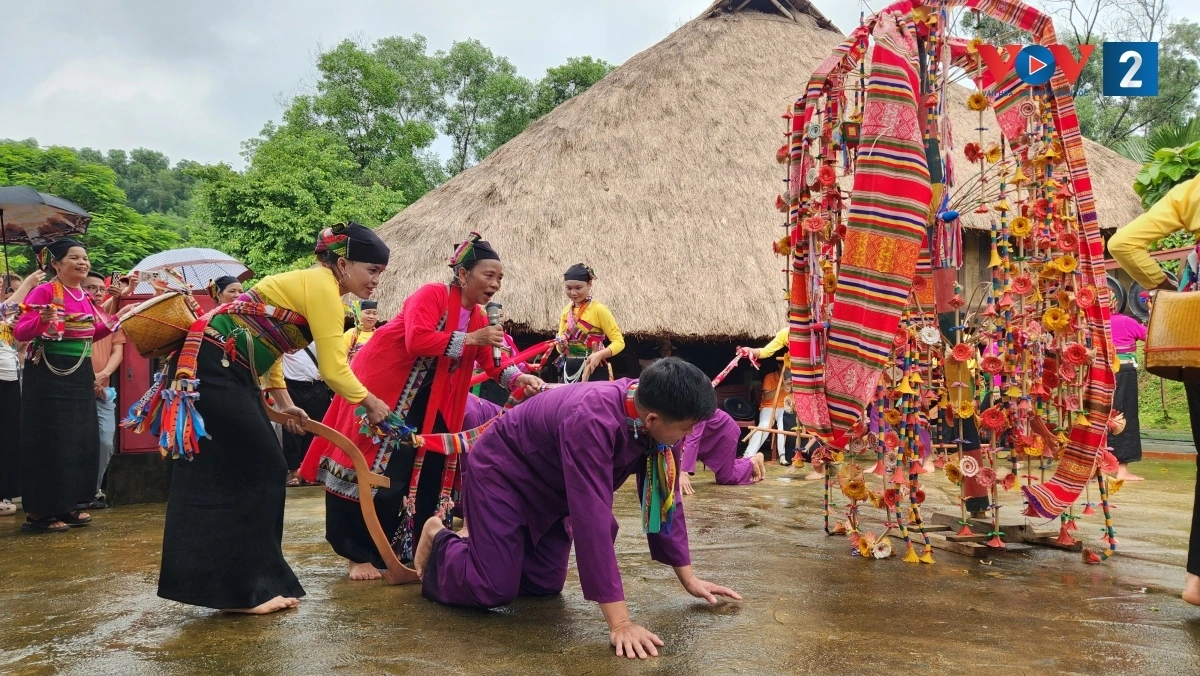 Trò diễn đi cày. Các trò diễn đều thể hiện cuộc sống đời thường, lao động, sản xuất của người Mường như phát nương - phát rẫy, cày, bừa, cấy, làm cỏ, gặt, gánh lúa, đạp lúa, xáy lúa, giã gạo, xảy, sàng gạo, đồ xôi, đánh cá, chọi trâu, chọi gà, bắt hổ giữ, ném còn, mời bản ăn cơm dam và uống rượu cần.