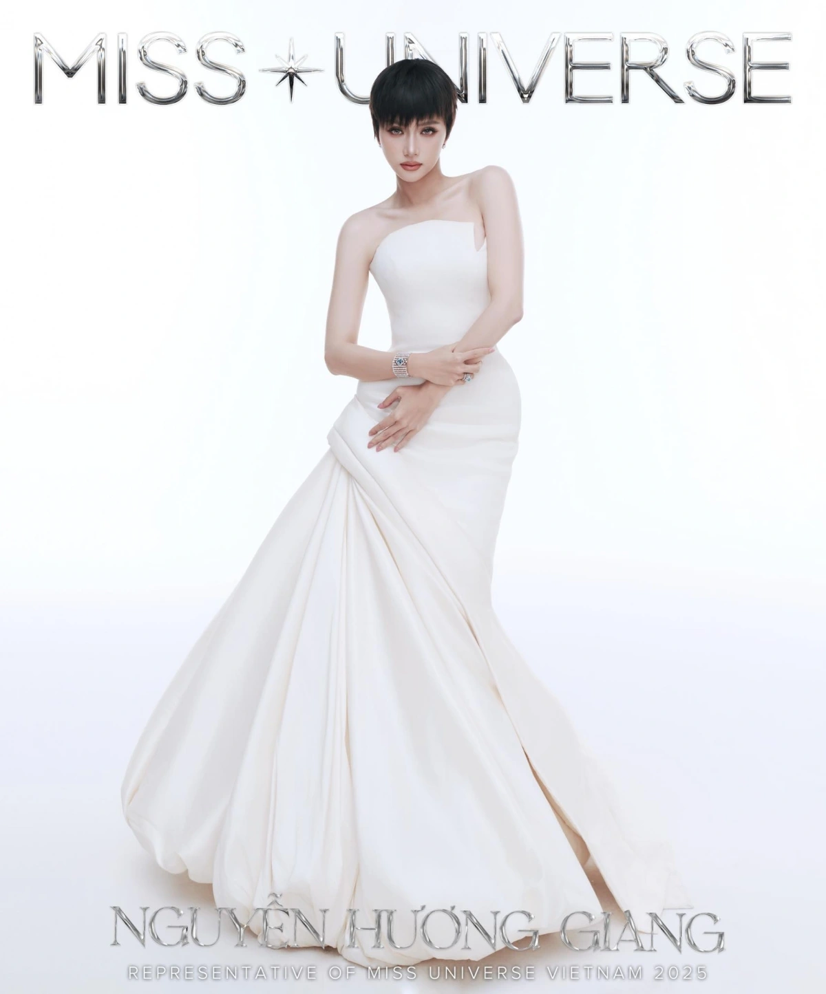 Hoa hậu Hương Giang là đại diện Việt Nam tại đấu trường Miss Universe 2025. Ảnh: FBNV