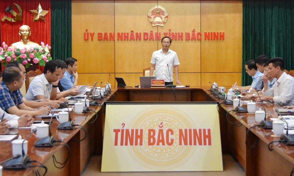 Phó Chủ tịch UBND tỉnh Bắc Ninh Phạm Văn Thịnh phát biểu tại buổi làm việc