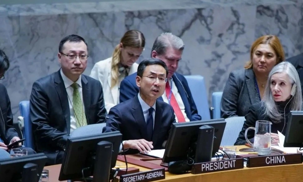 Phó Đại diện thường trực Trung Quốc tại Liên Hợp Quốc Cảnh Sảng. Ảnh: China News Service