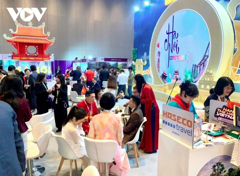 The Hanoi tourism booth at the ITB India 2025 in Mumbai