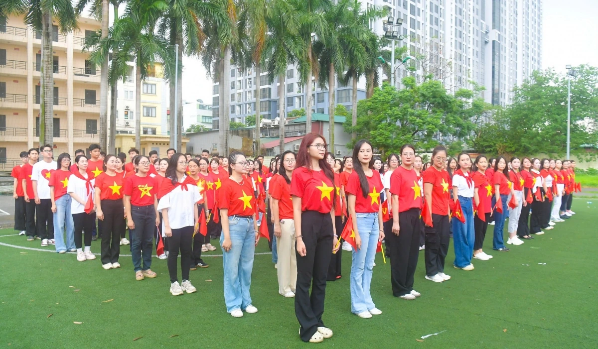 Hình ảnh đợt tập luyện tại Học viện Báo chí và Tuyên truyền