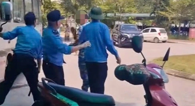 Ảnh cắt từ clip do người dân ghi lại