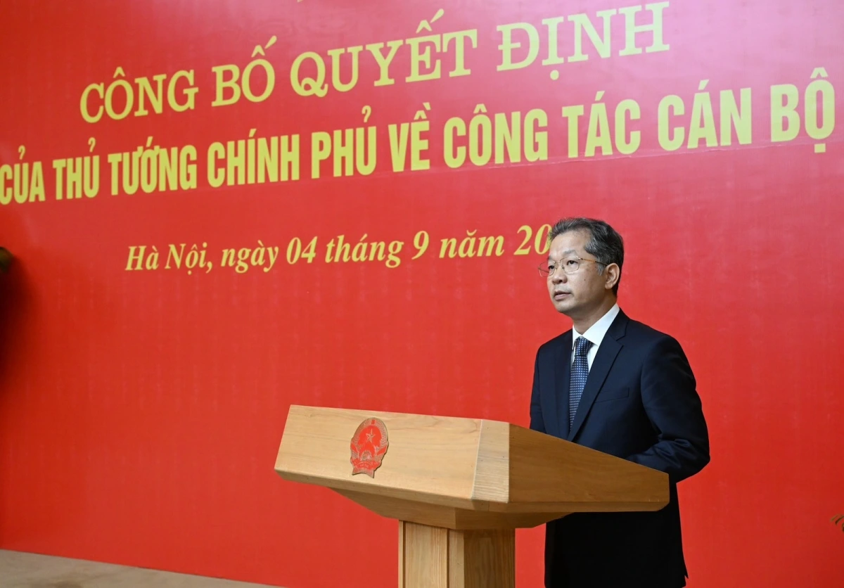 Phó Tổng Thanh tra Thường trực Thanh tra Chính phủ Nguyễn Văn Quảng phát biểu tại buổi lễ