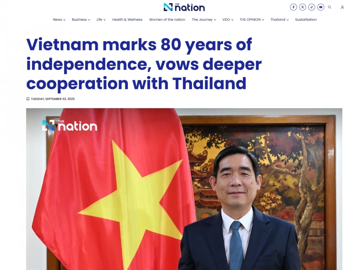 Ảnh chụp màn hình báo The Nation