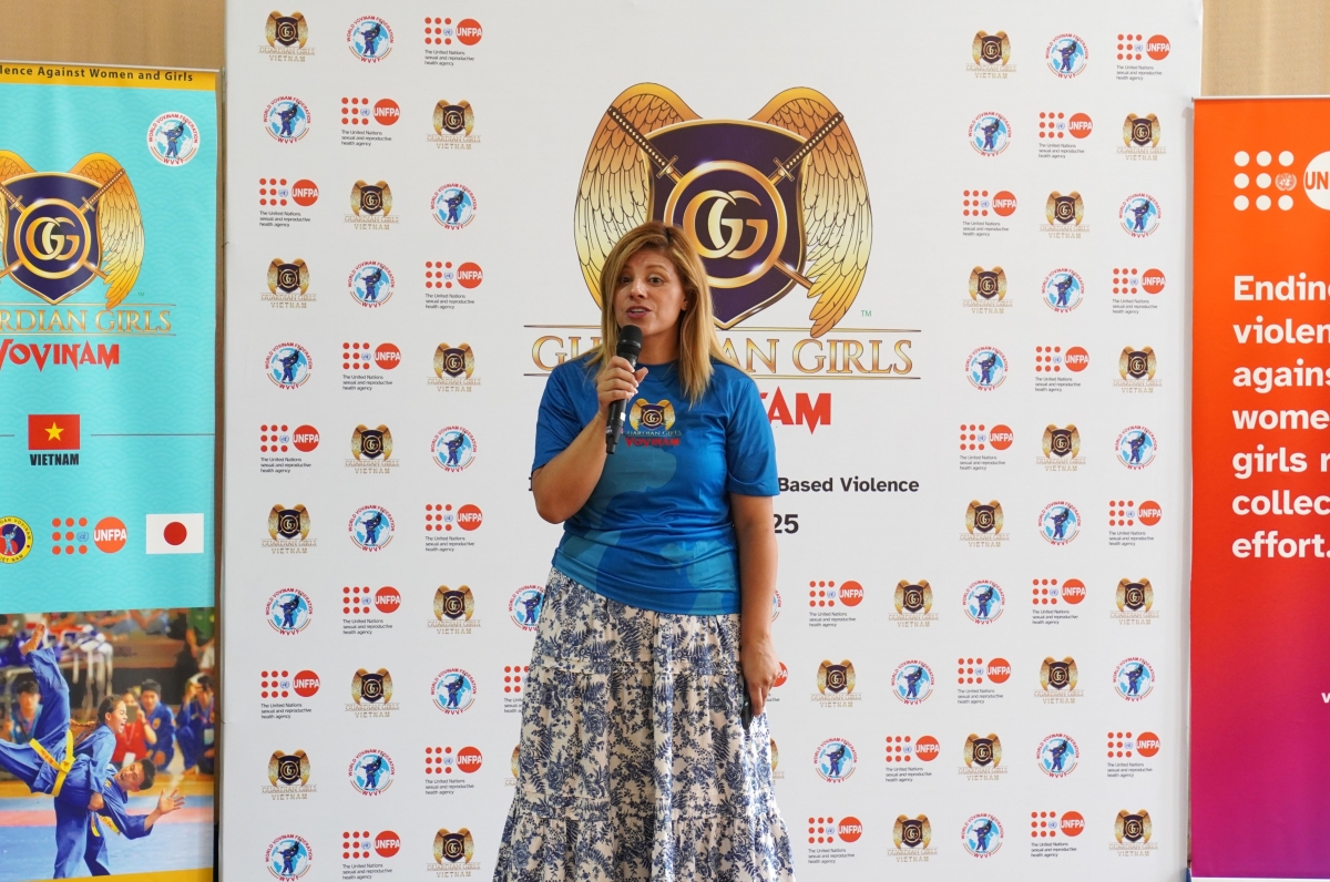 Người đồng sáng lập kiêm Chủ tịch Tổ chức Guardian Girls International (GGI), bà Carolina Koyamada. Ảnh: UNFPA