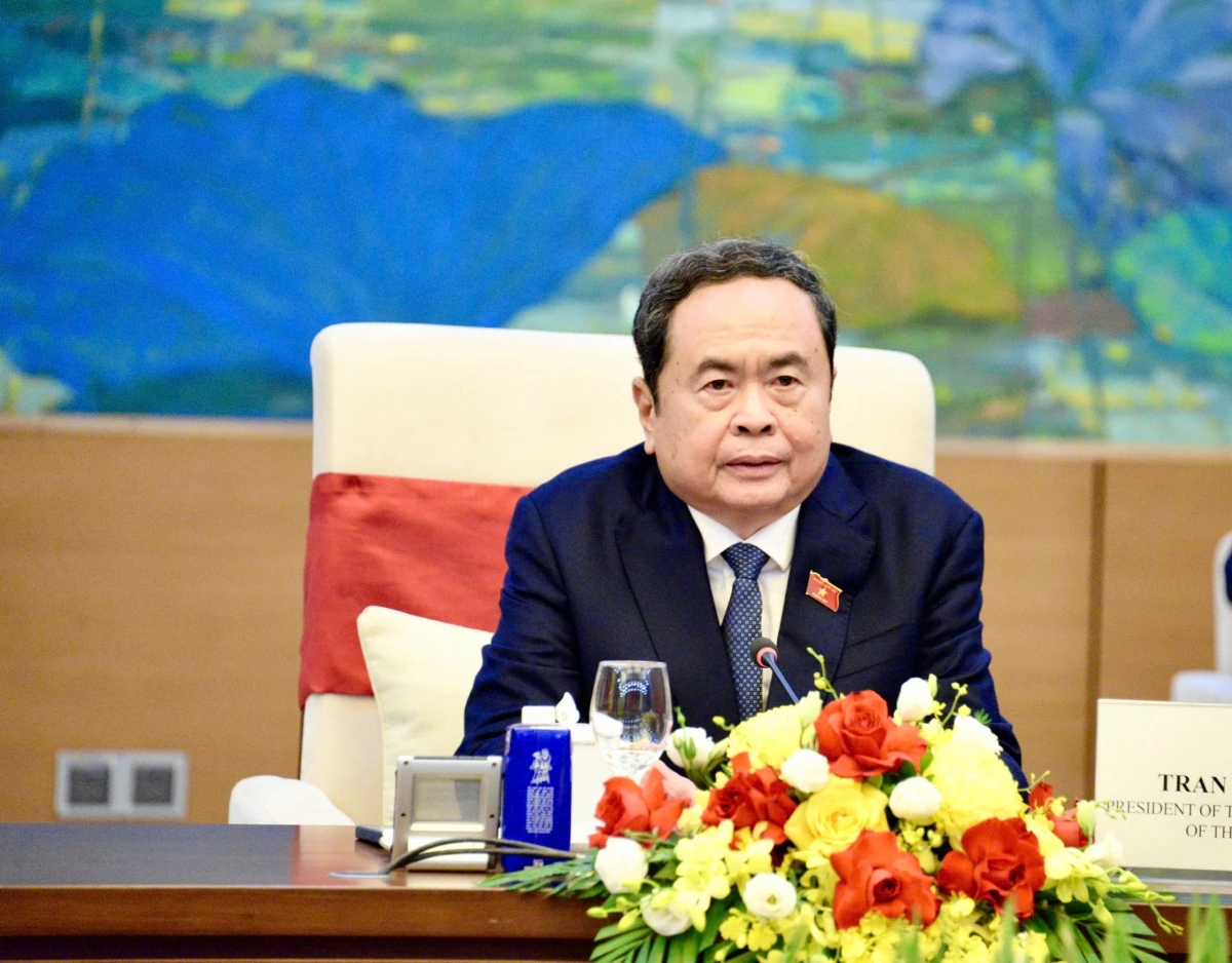 Chủ tịch Quốc hội Trần Thanh Mẫn phát biểu tại hội kiến