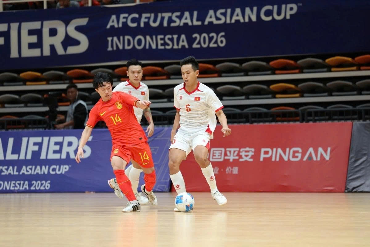 Vietnam crush China 7-2 in 2026 AFC Futsal qualifiers (Image source of VFF)