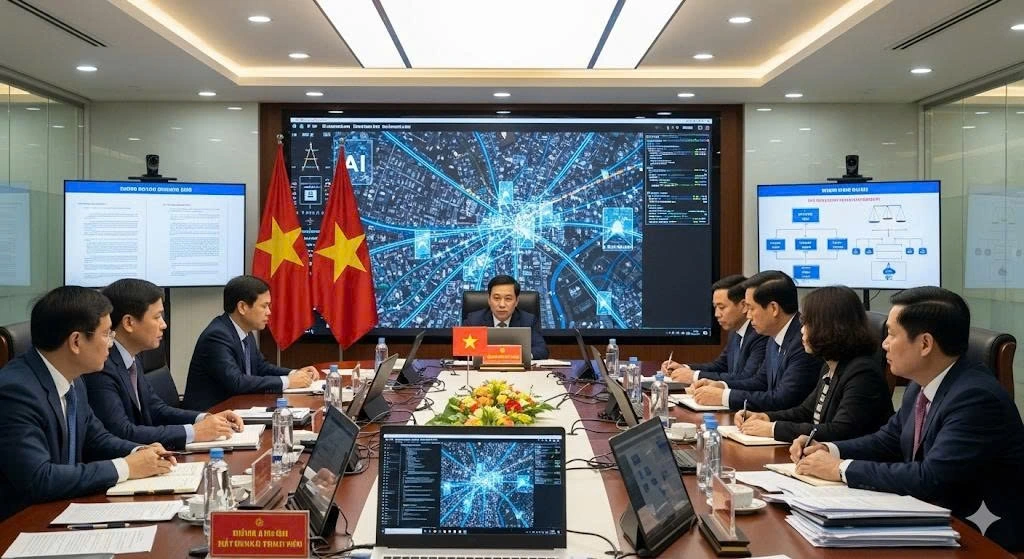 Một hệ thống pháp luật đồng bộ, cập nhật sẽ là tấm ''bản đồ'' định hướng, giúp doanh nghiệp và người dân yên tâm, đồng thời tạo căn cứ vững chắc cho lực lượng chức năng (Ảnh minh họa - Gemini AI)