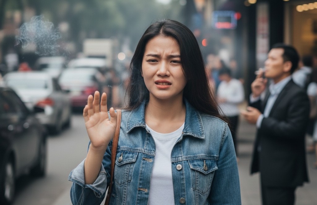 Hít khói thuốc thụ động – hiểm họa ung thư phổi rình rập (Ảnh aistudio)