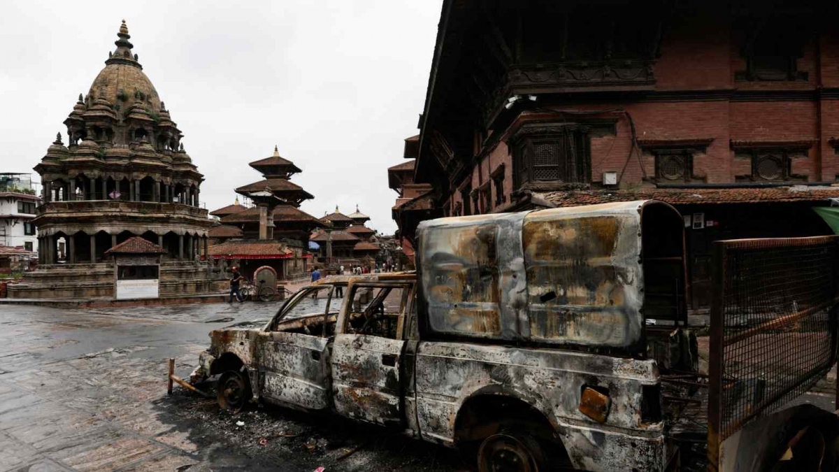 Khung cảnh quảng trường Patan Durbar ở Lalitpur, Nepal hôm 11/9. Nguồn: Reuters