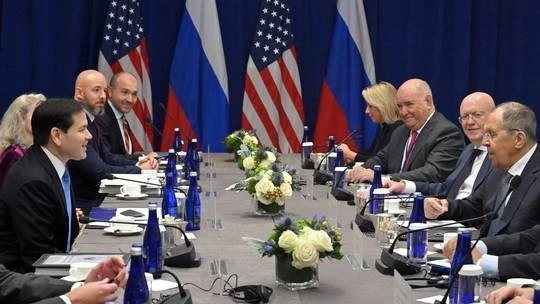 Ngoại trưởng Mỹ Marco Rubio gặp Ngoại trưởng Nga Sergey Lavrov trong khuôn khổ khóa họp lần thứ 80 Đại hội đồng Liên Hợp Quốc New York, Mỹ, ngày 24/9/2025. Ảnh: Reuters