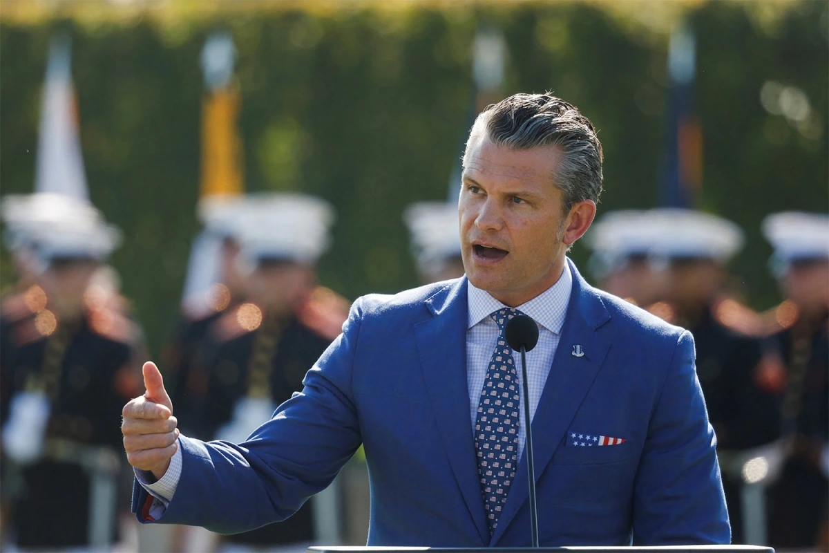 Bộ trưởng Quốc phòng Mỹ Pete Hegseth phát biểu tại một sự kiện ở Lầu Năm Góc, ngày 19/9/2025. Ảnh: Reuters